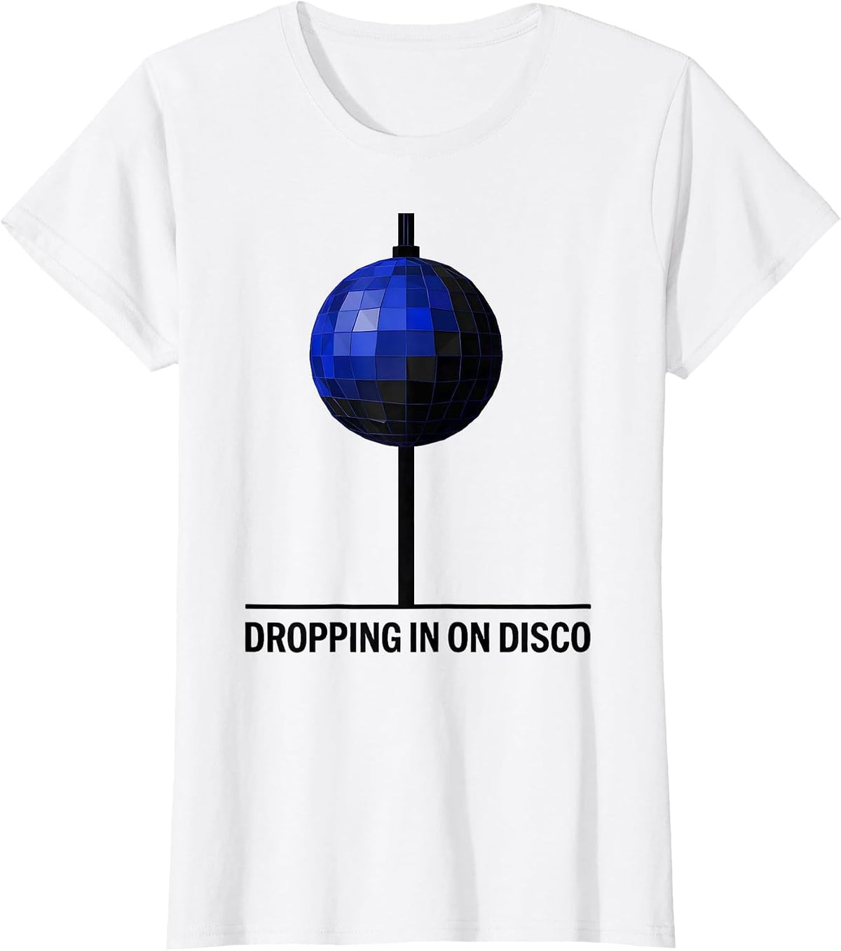 Dropping In On Disco Retro 70s Disco Party Nostalgia T-Shirt - White
