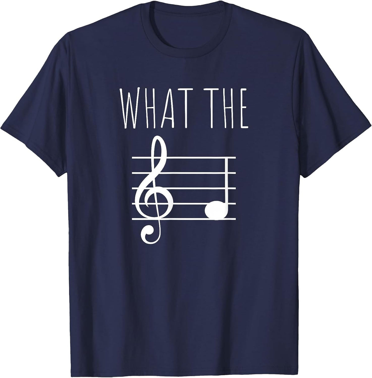 What The F Musical Note T-Shirt - Navy Blue