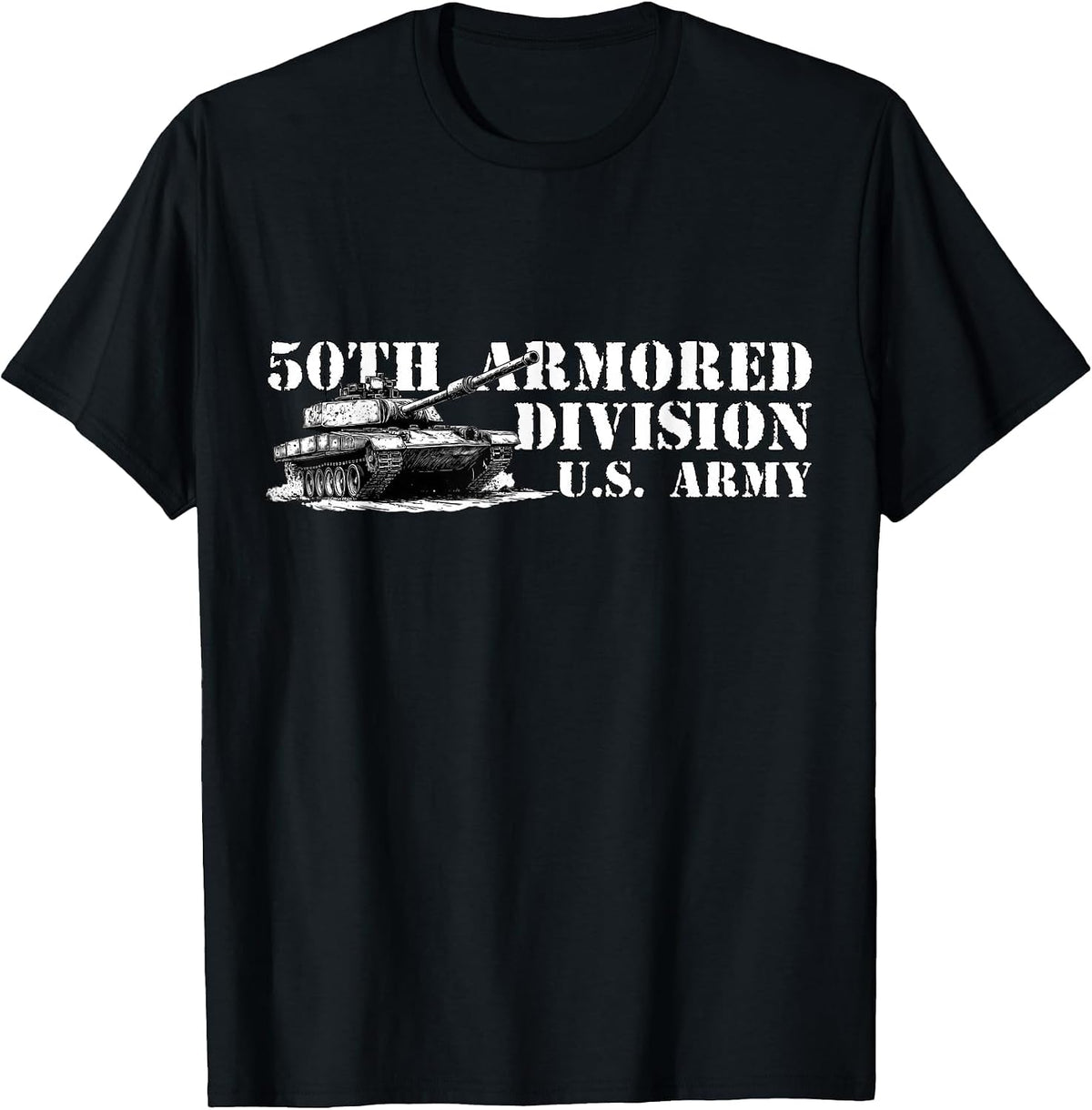 50th Armored Division Jersey Blues Retro Veterans Day T-Shirt - Black