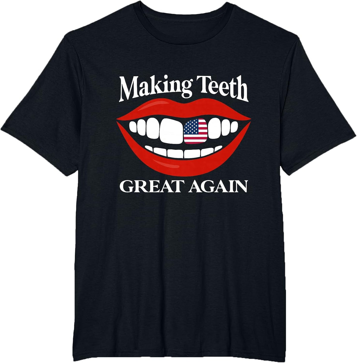 America Oral Health Dental Dentist T-Shirt - Black