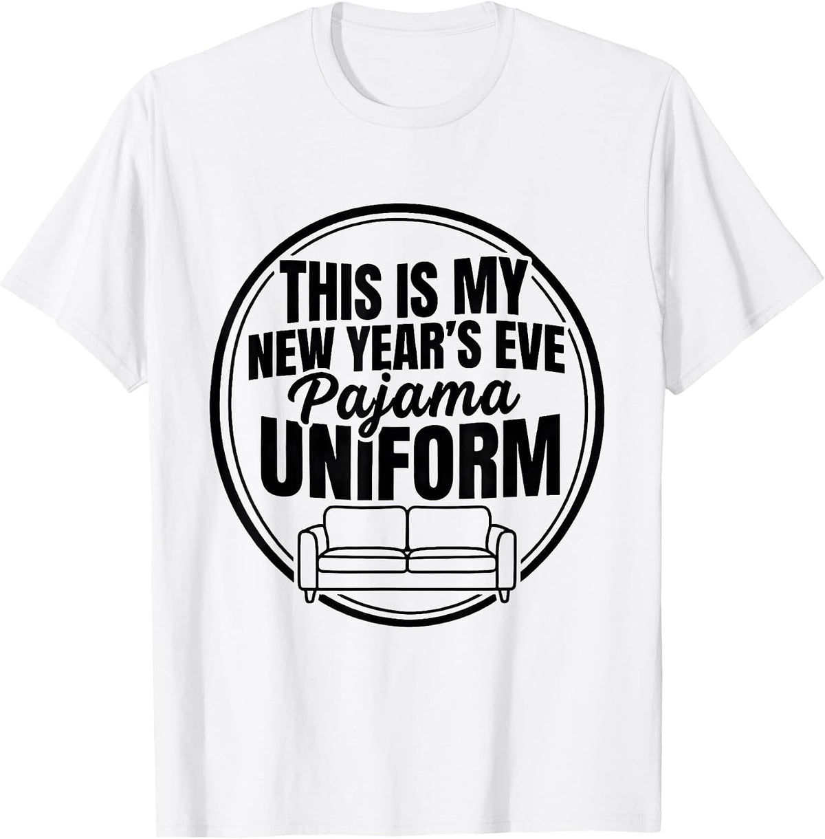 Men's This Is My New Year's Eve Pajama Uniform Funny T-Shirt - White