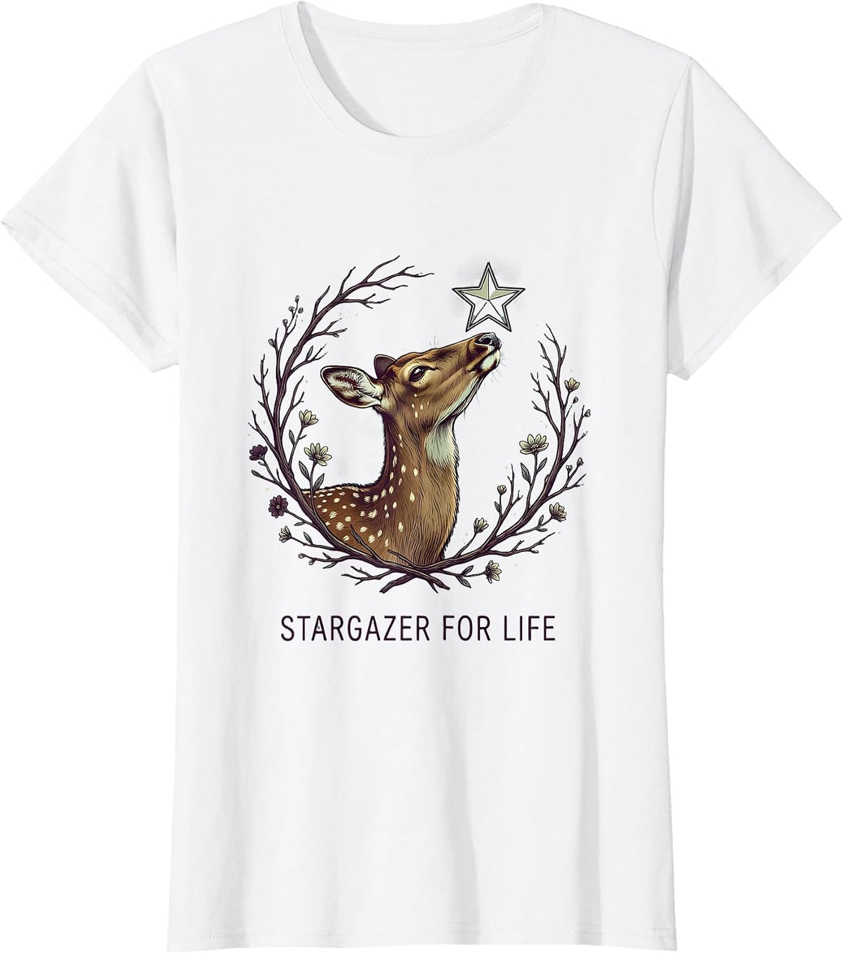 Stargazer For Life Astronomy Night Sky Design T-Shirt - White
