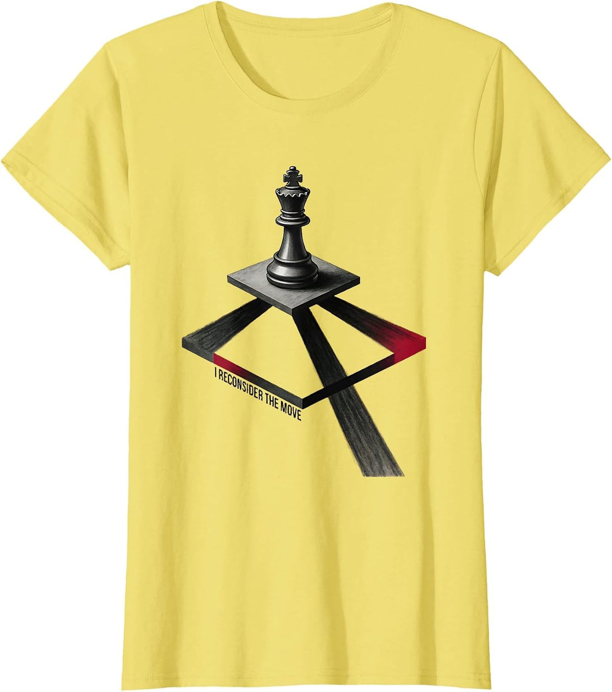 I Reconsider The Move Funny Chess Player Humor Chess Club T-Shirt - Lemon Yellow