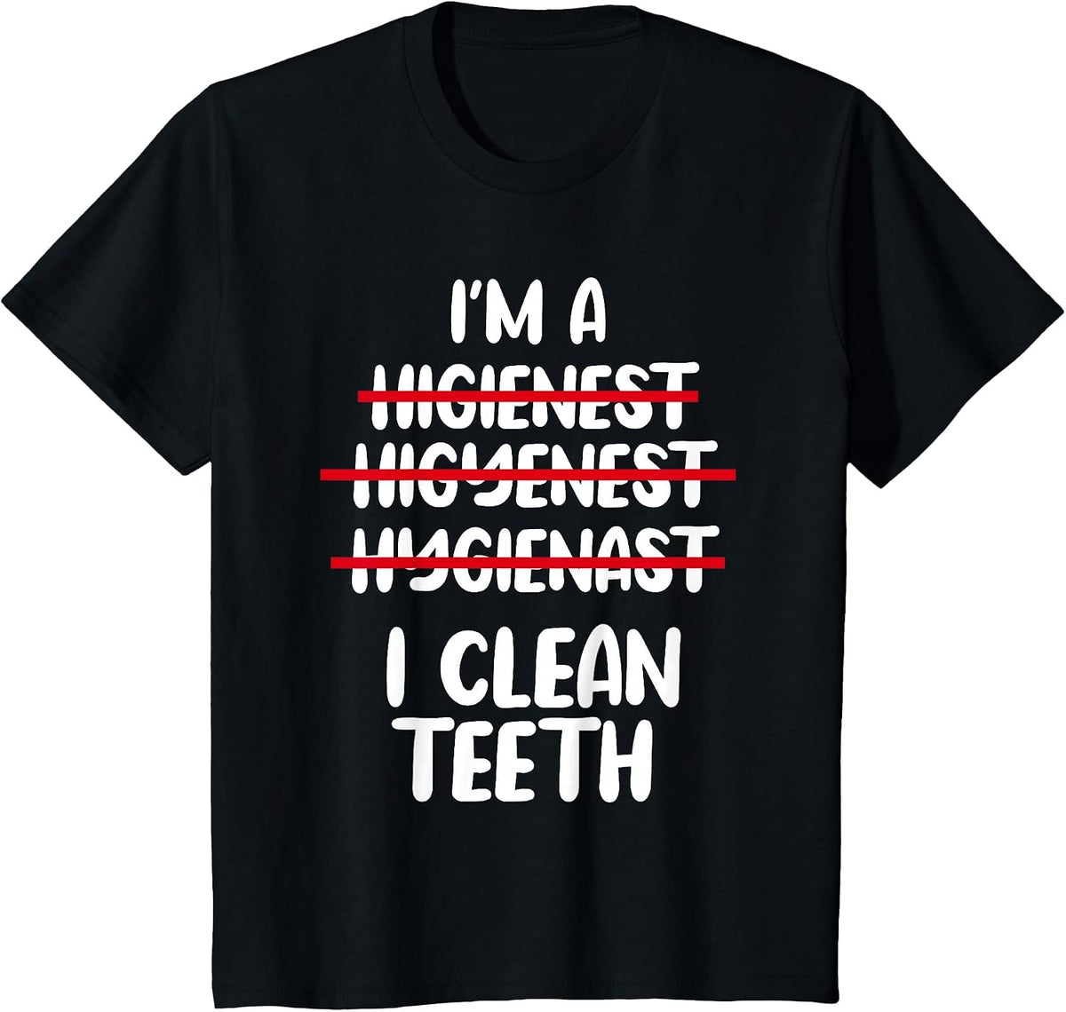 Dental Hygienist Oral Health Professional Dentistry Hygiene T-Shirt - Black