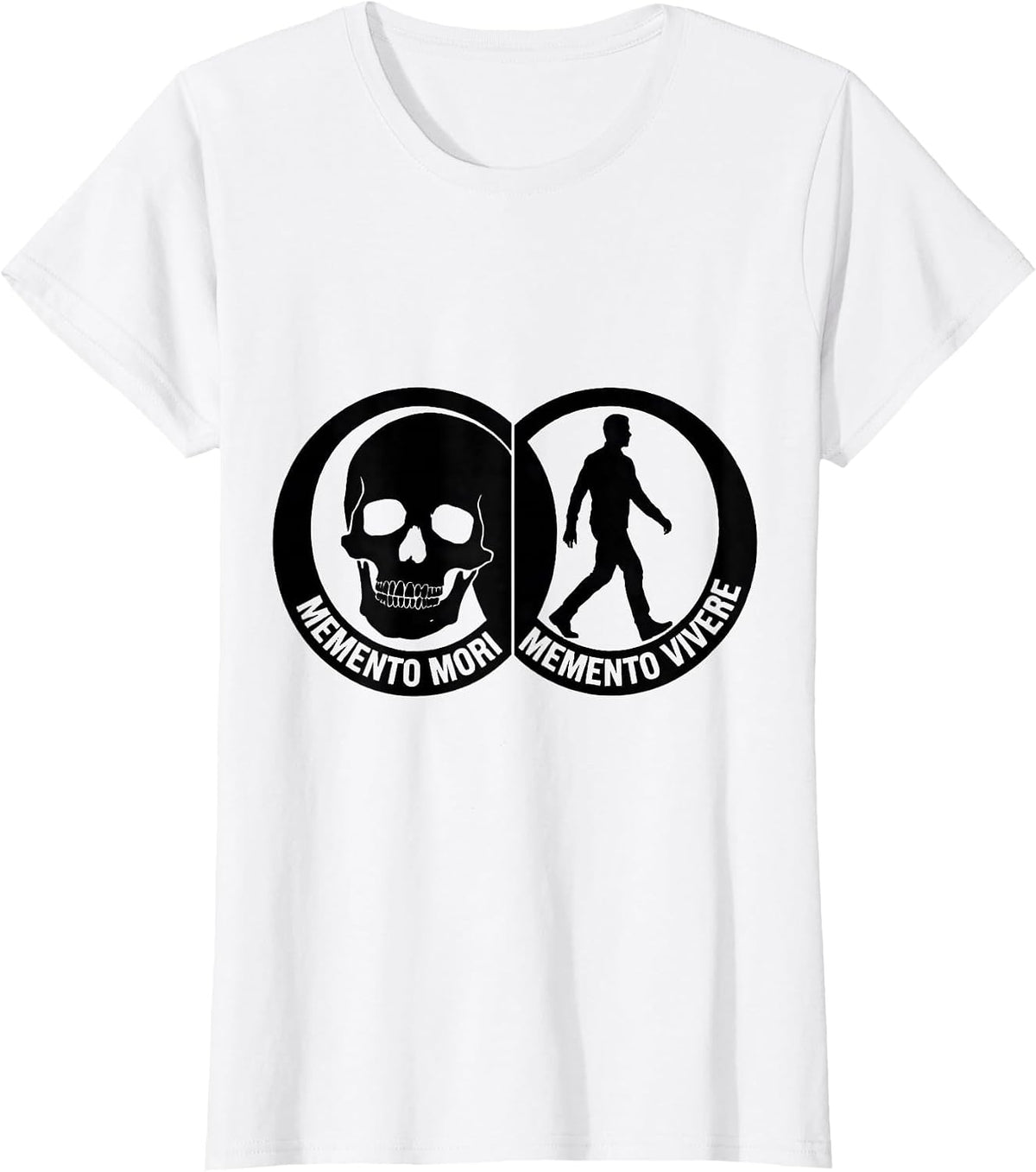 Memento Mori Memento Vivere Stoic Philosophy Marcus Aurelius T-Shirt - White