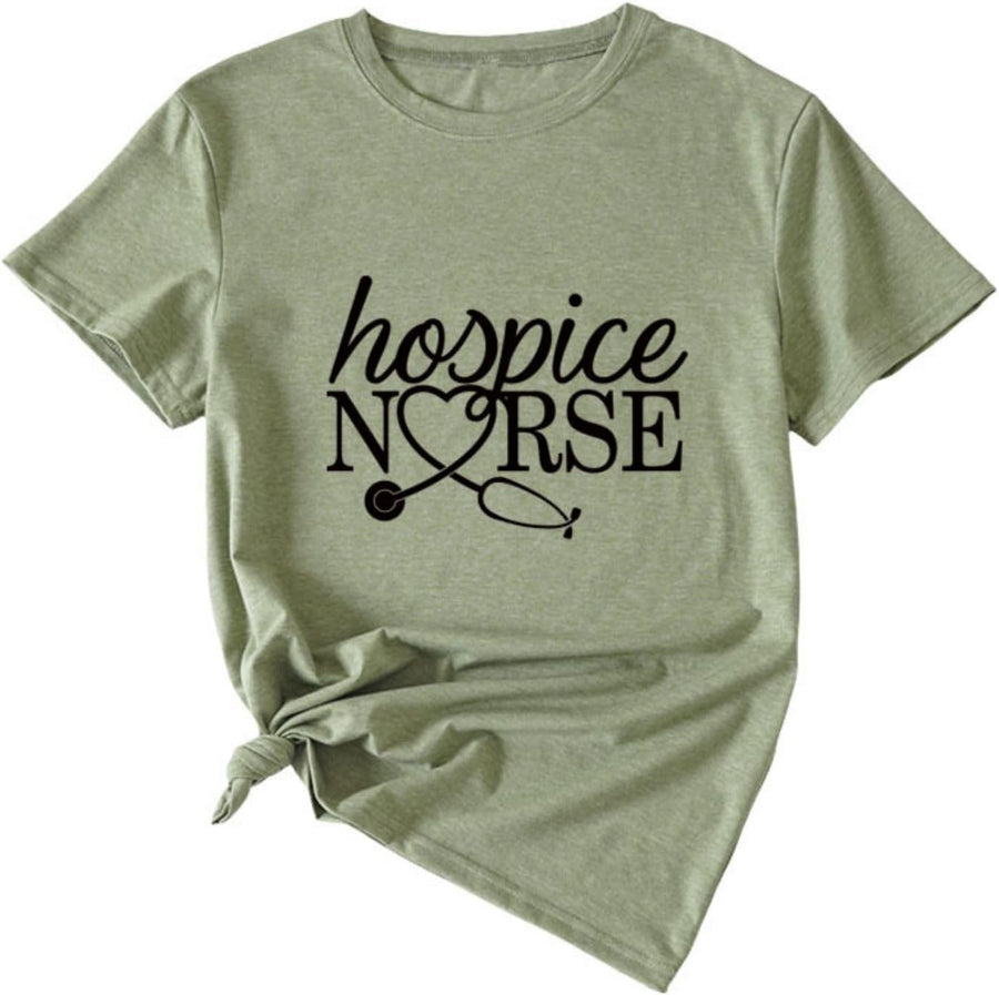 Hospice Nurse Shirt Hospice Registered Nurse T-Shirt Womens Nursing School Tee Registered Nurse Appreciation Tee - Olive