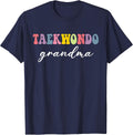 Taekwondo Grandma Taekwondo Player Martial Art Stylish Nana T-Shirt - Navy Blue