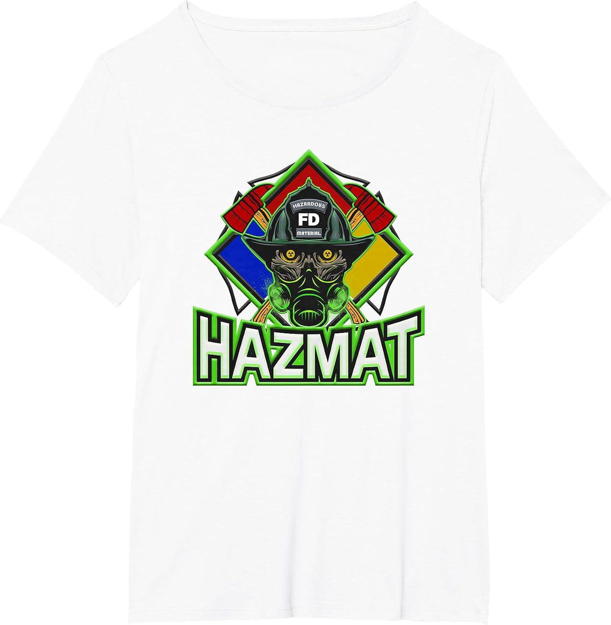 Hazmat Hazardous Material Firefighter Technician T-Shirt - White