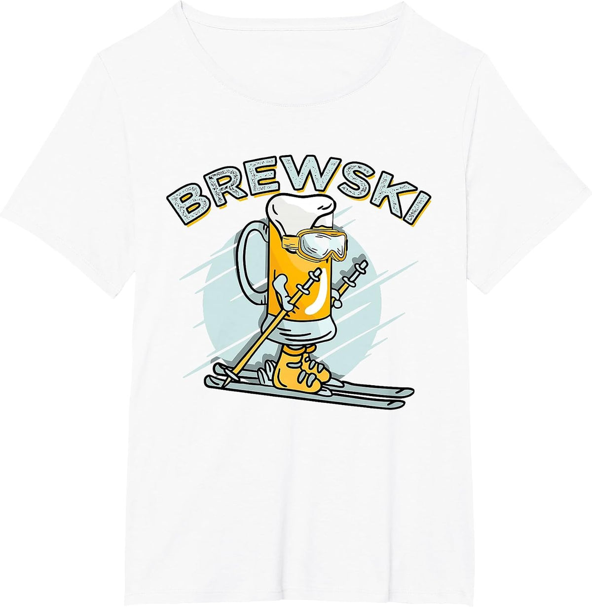 Brewski - Skiing Beer for Winter Sport T-Shirt - White