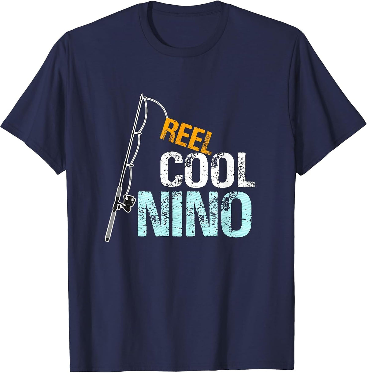 Reel Cool Nino Fishing Spanish Mexican Godfather T-Shirt - Navy Blue
