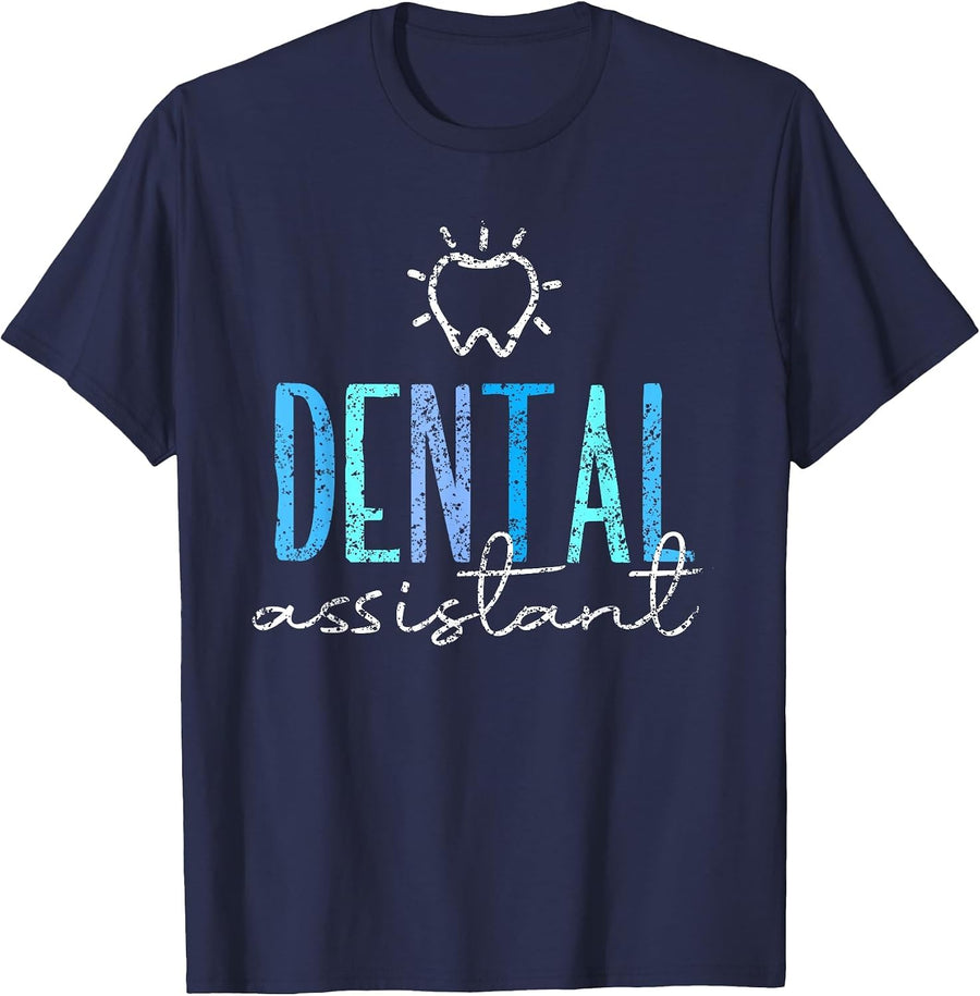 Dental Assistant Tooth Job Women Teeth Dental Assistant T-Shirt - Navy Blue