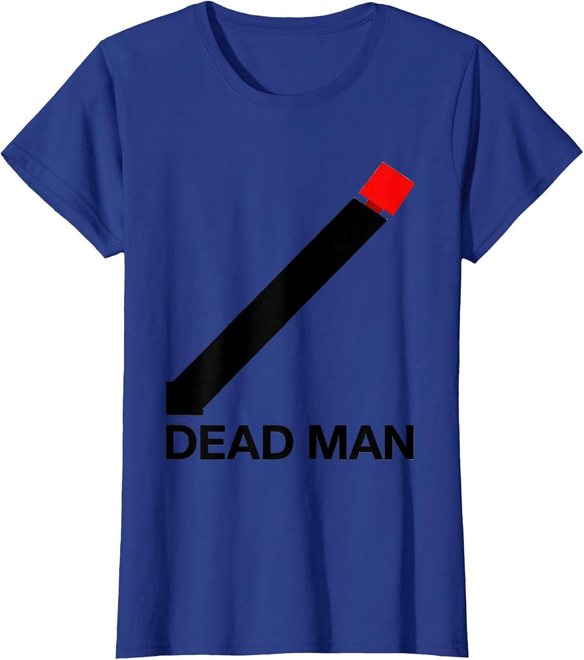 Women's DEAD MAN Funny Construction Worker Contractor Gag Gift T-Shirt - Royal Blue