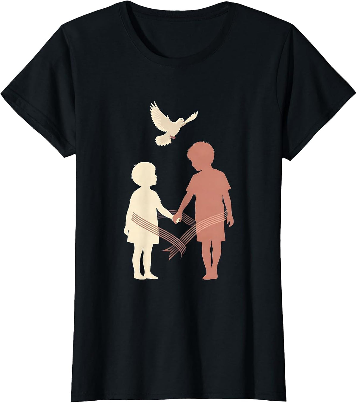 Down Syndrome Awareness Children Holding Hands T-Shirt - Black