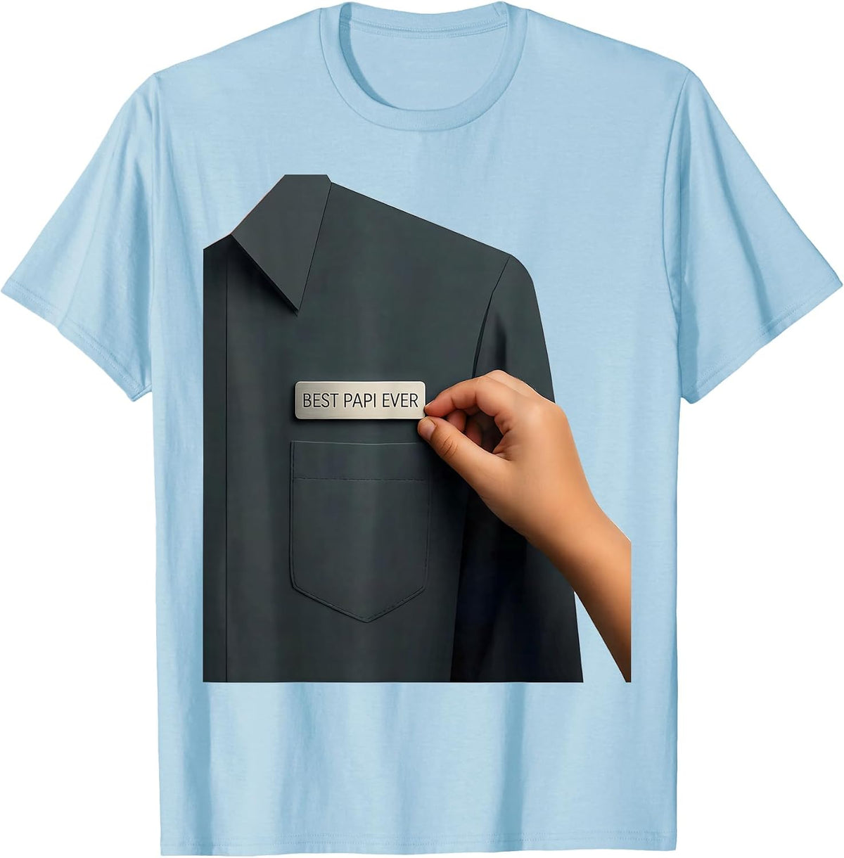 Men's Best Papi Ever Funny Grandpa Gift For Grandkids Grandparents T-Shirt - Baby Blue