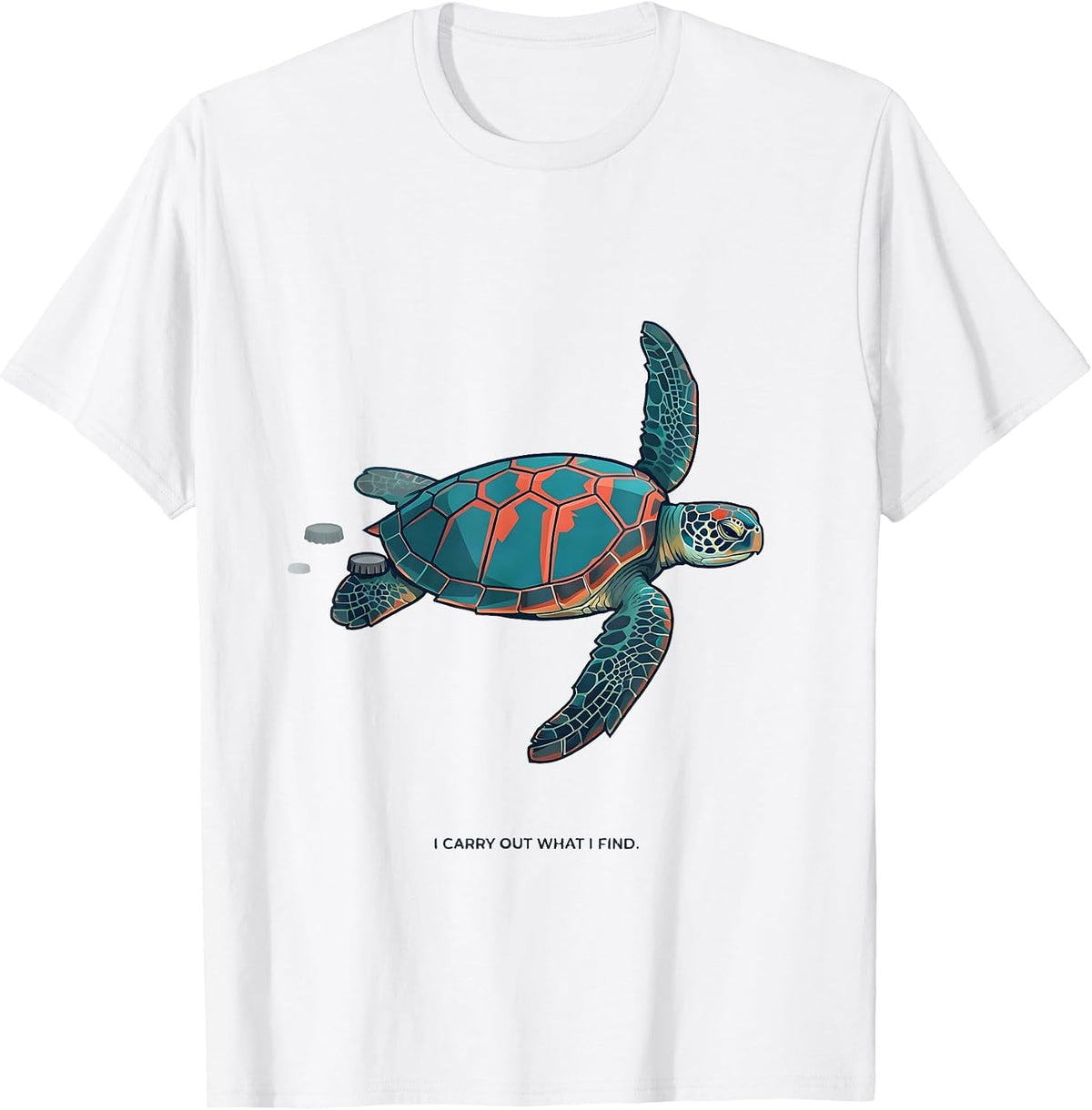 Men's I Carry Out What I Find Funny Sea Turtle Ocean Animal Lover T-Shirt - White