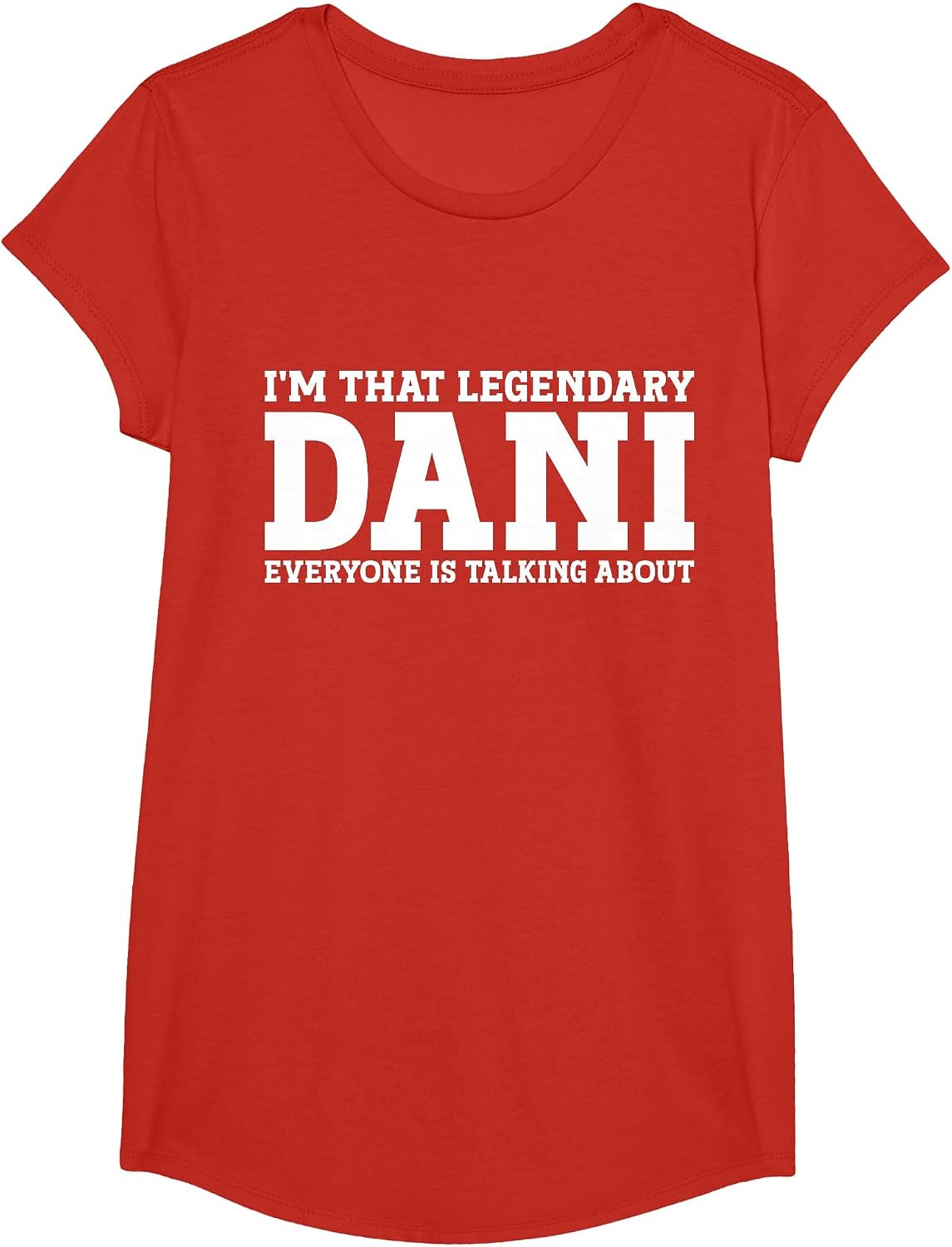 Dani Personal Name Women Girl Funny Dani T-Shirt - Girls Red