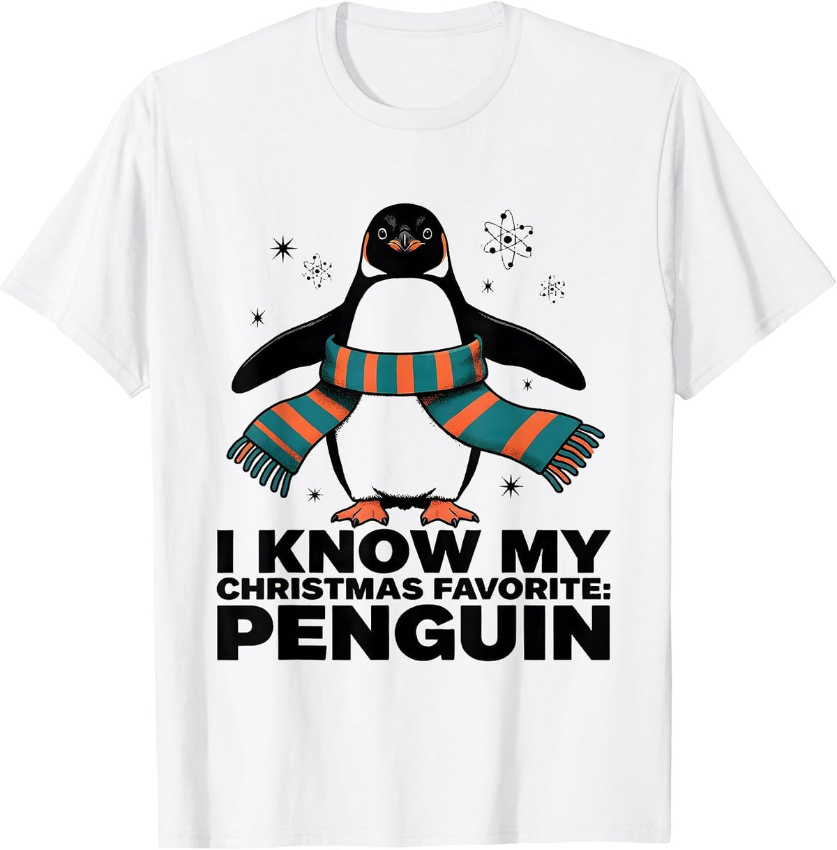Men's I Know My Christmas Favorite Penguin Funny Penguin Lover T-Shirt - White