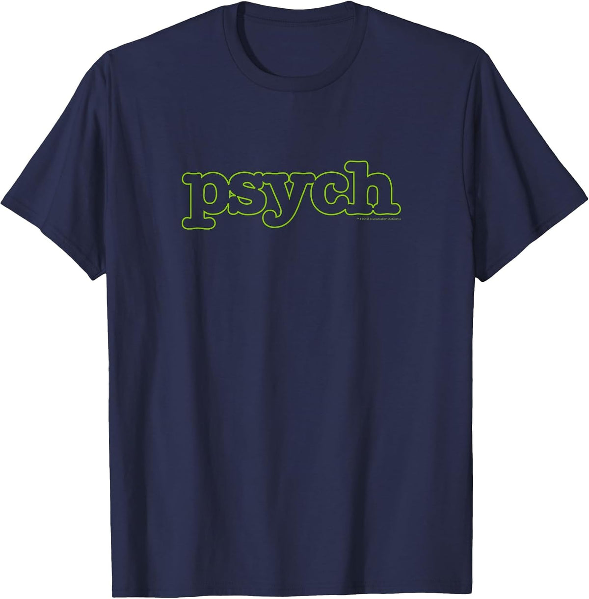 Psych Outline Logo Comfortable T-Shirt - Official T-Shirt T-Shirt - Navy Blue