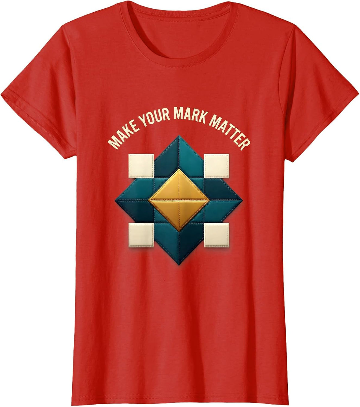 Make Your Mark Matter Subtraction Design T-Shirt - Red