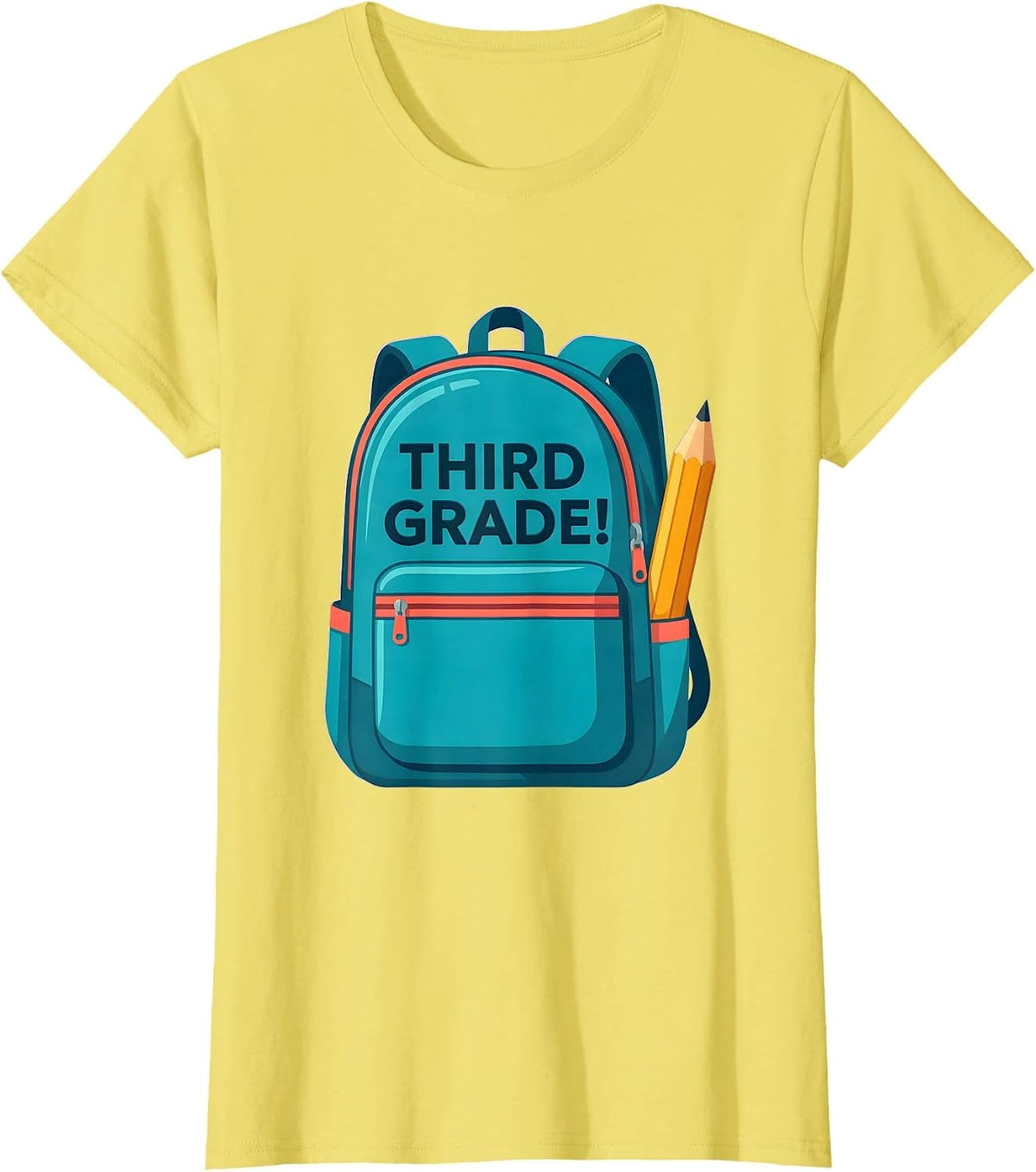 Women's Third Grade! Playful Back To School First Day of Third Grade T-Shirt - Lemon Yellow