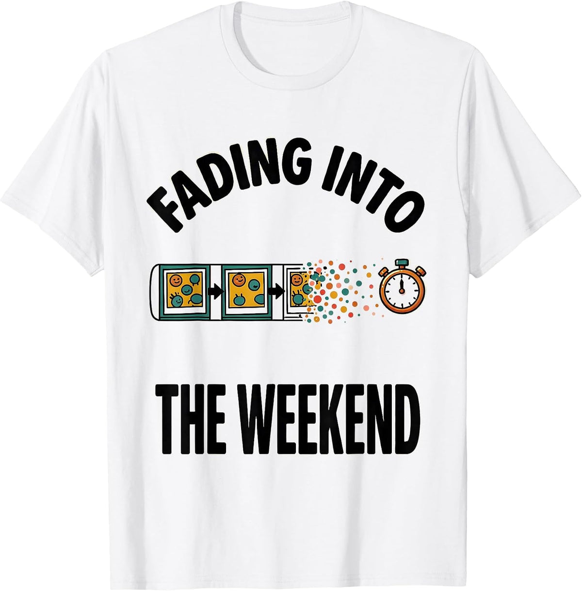 Men's Fading Into The Weekend Cartoon ABA Behavior Analyst RBT T-Shirt - White