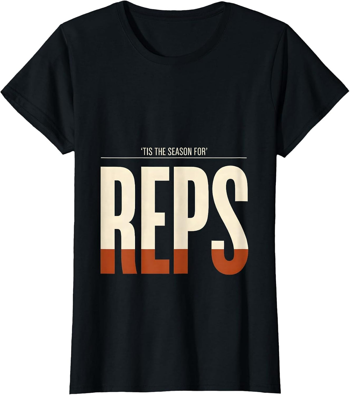 Women's 'Tis The Season For Reps Funny Physical Therapy Christmas T-Shirt - Black