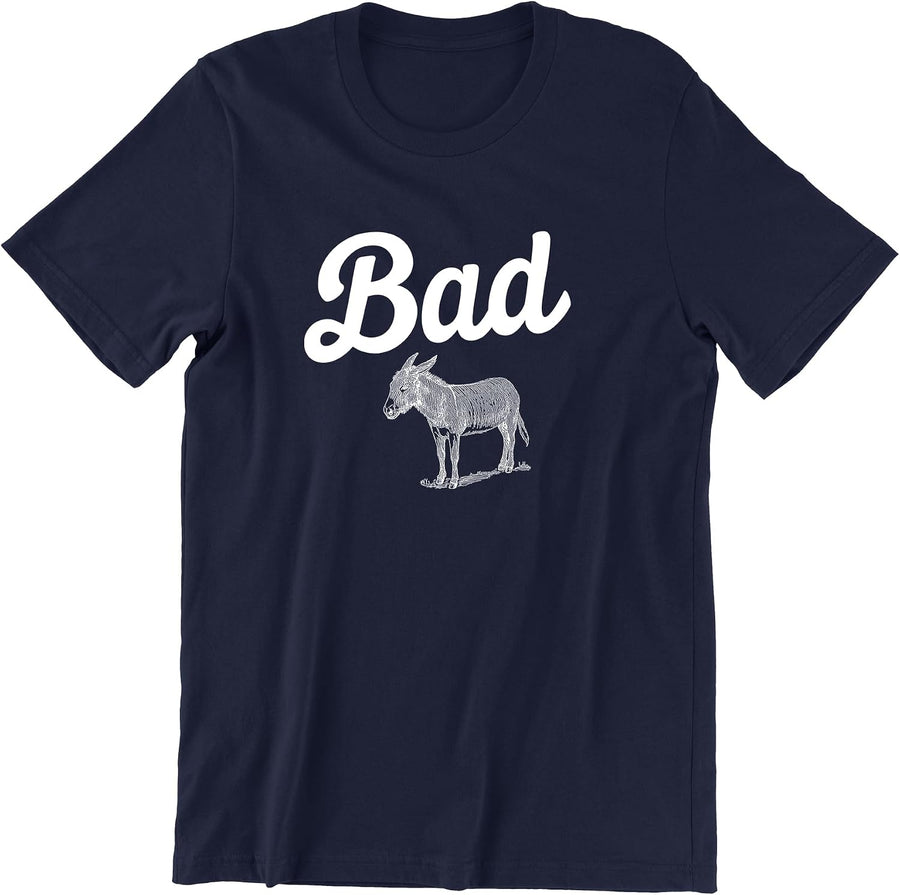 Funny Bad Ass Donkey T Shirt for Men and Women, Funny Shirts, Sarcastic Tee Shirt Women Funny Men Shirt - FS005 - Navy