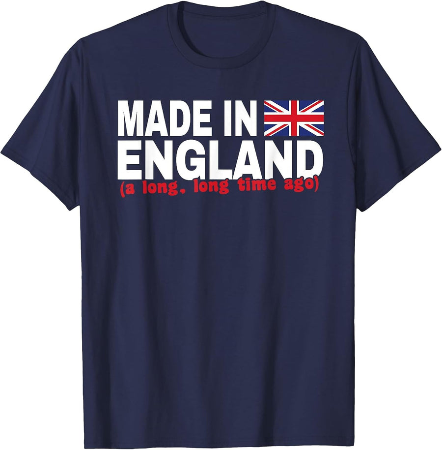 Made in England (a Long, Long time ago) T-Shirt - Navy Blue