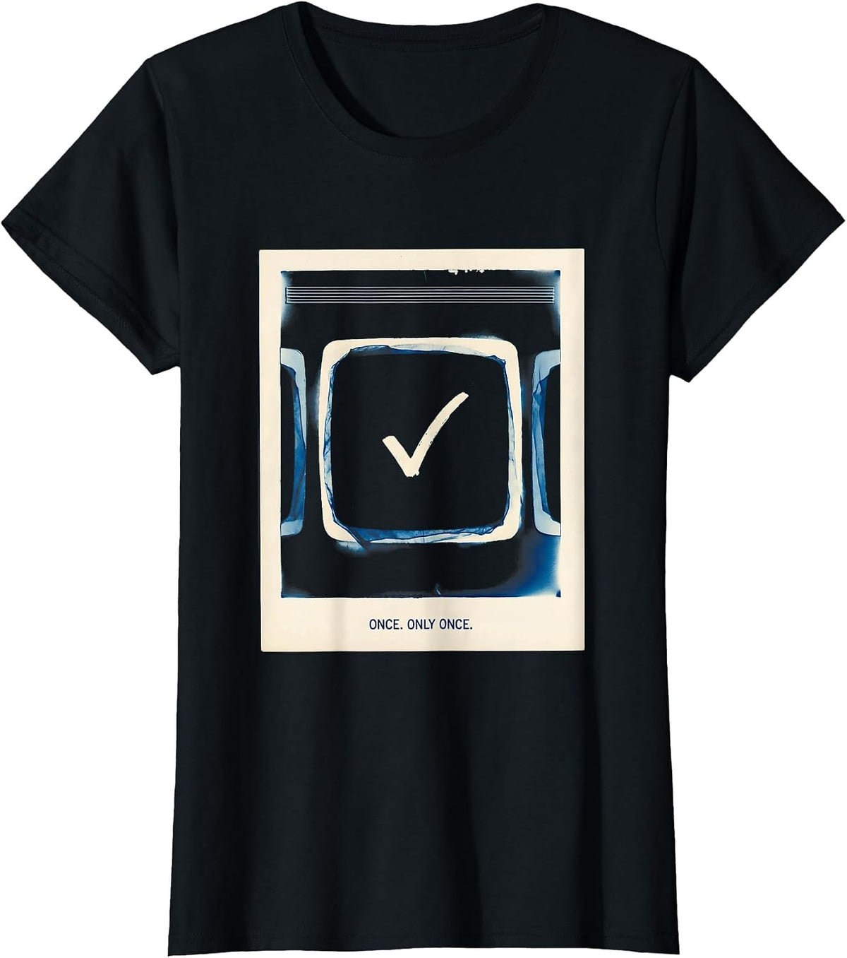 Women's Once. Only Once Funny Periodic Table Chemistry Teacher Humor T-Shirt - Black