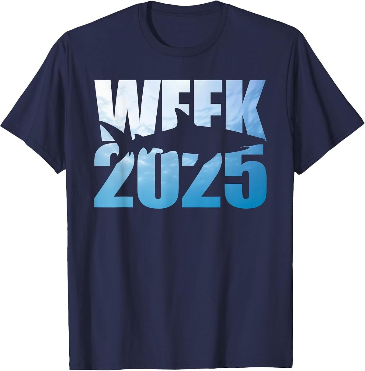 2025 Week Animal Sea Wildlife Shark Lover Awareness Matching T-Shirt - Navy Blue