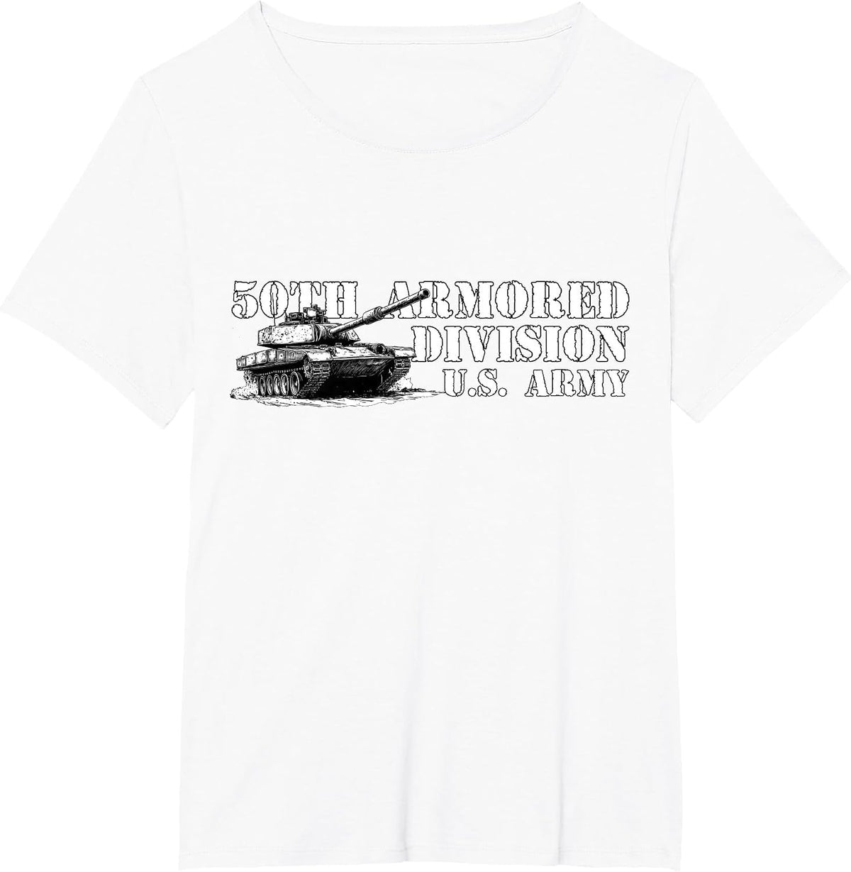 50th Armored Division Jersey Blues Retro Veterans Day T-Shirt - White