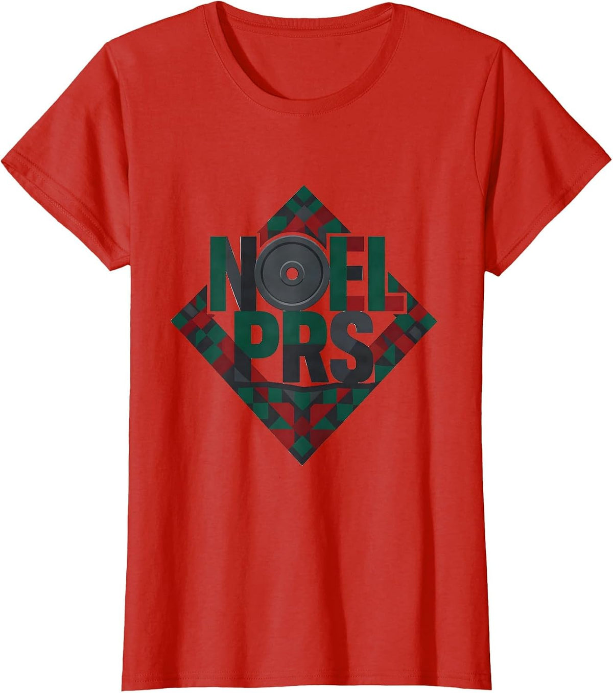 Noel PRs Funny Christmas Gym Weightlifting Fitness Gift T-Shirt - Red