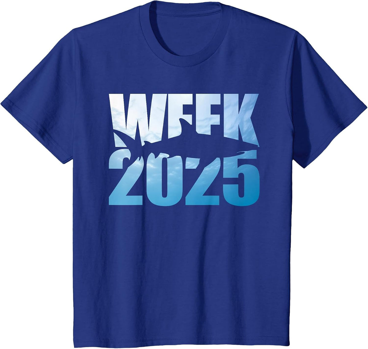 2025 Week Animal Sea Wildlife Shark Lover Awareness Matching T-Shirt - Royal Blue