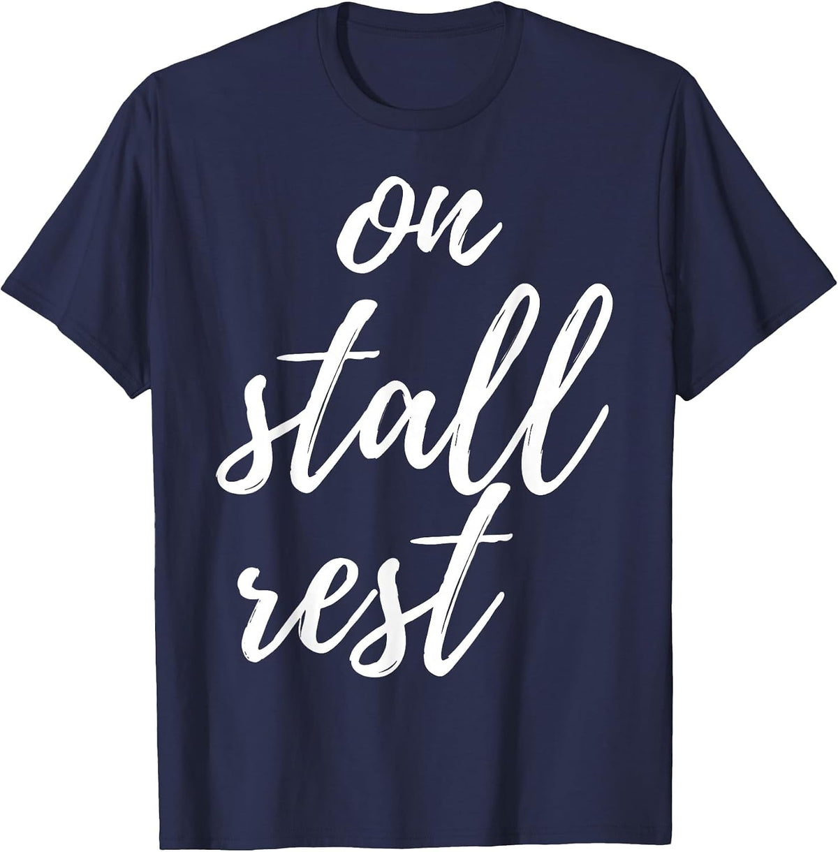 On Stall Rest Funny Horse Riding Equestrian Farm Western T-Shirt - Navy Blue