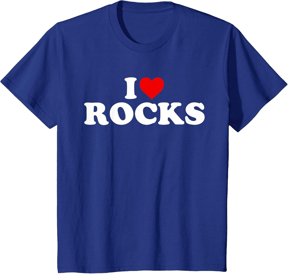 I Love Rocks - Heart T-Shirt - Royal Blue