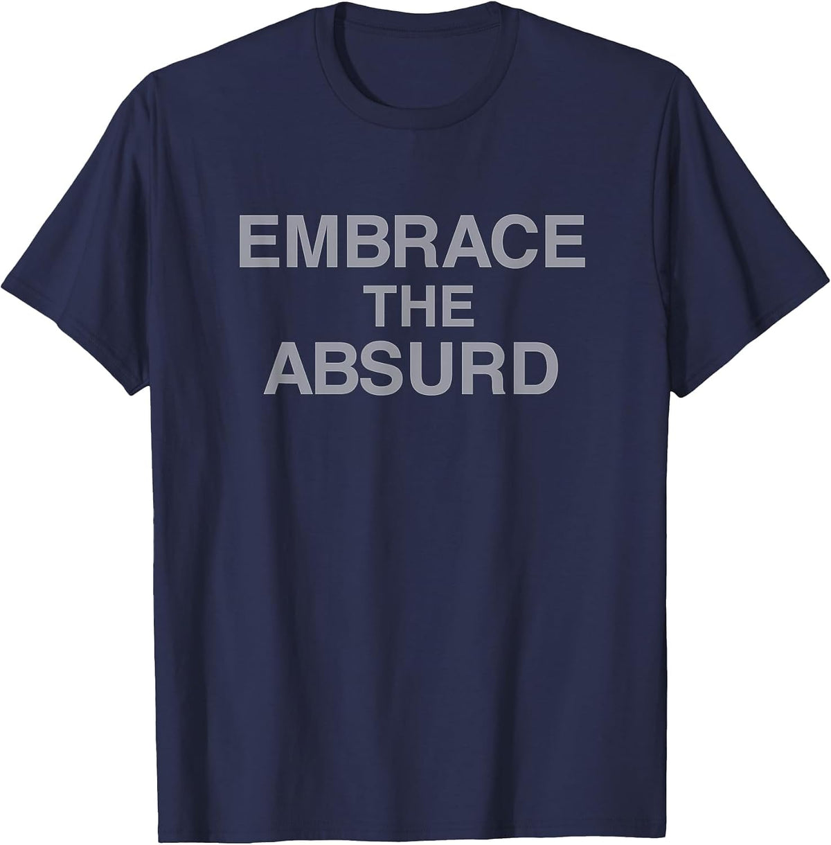 Embrace the Absurd Sisyphus Philosophy Hipster T-Shirt - Navy Blue