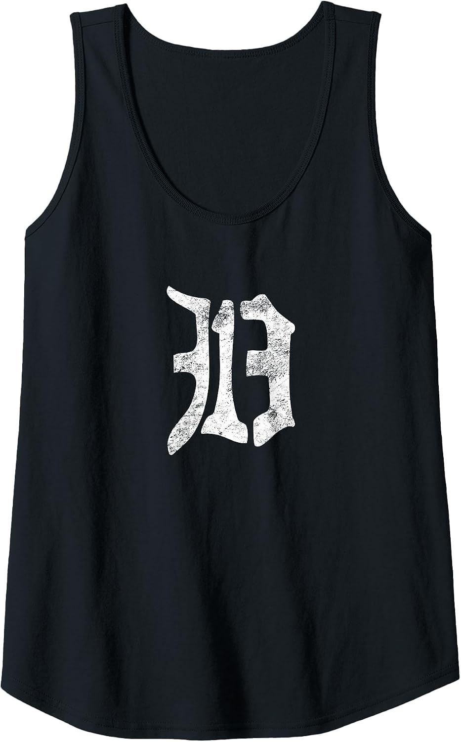 Detroit 313 Shirt Vintage Old English D Area Code Michigan Tank Top - Black
