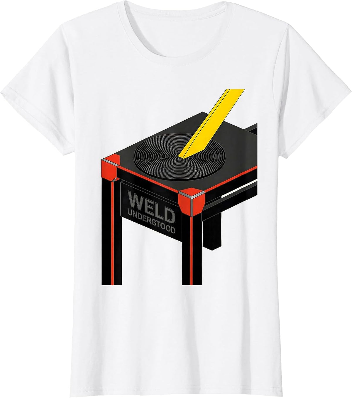 Weld Understood Bauhaus Modernist Welder Trade Humor T-Shirt - White