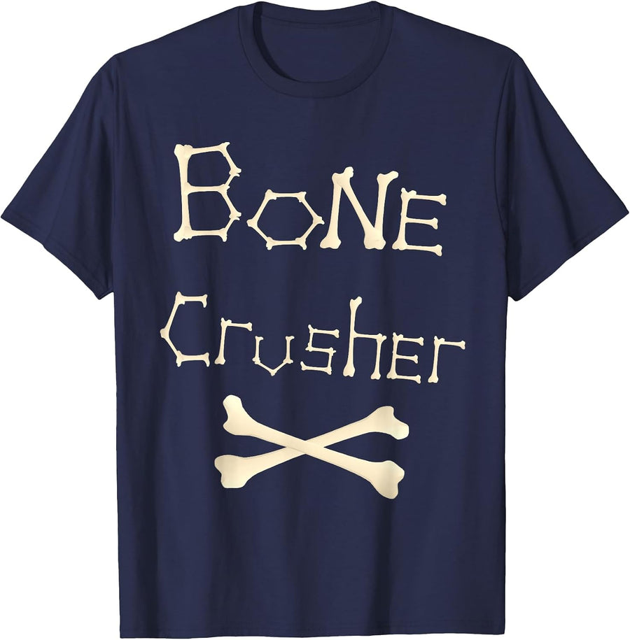 Bone Crusher Orthopaedic Surgeon Athlet Fighter Crossbones T-Shirt - Navy Blue