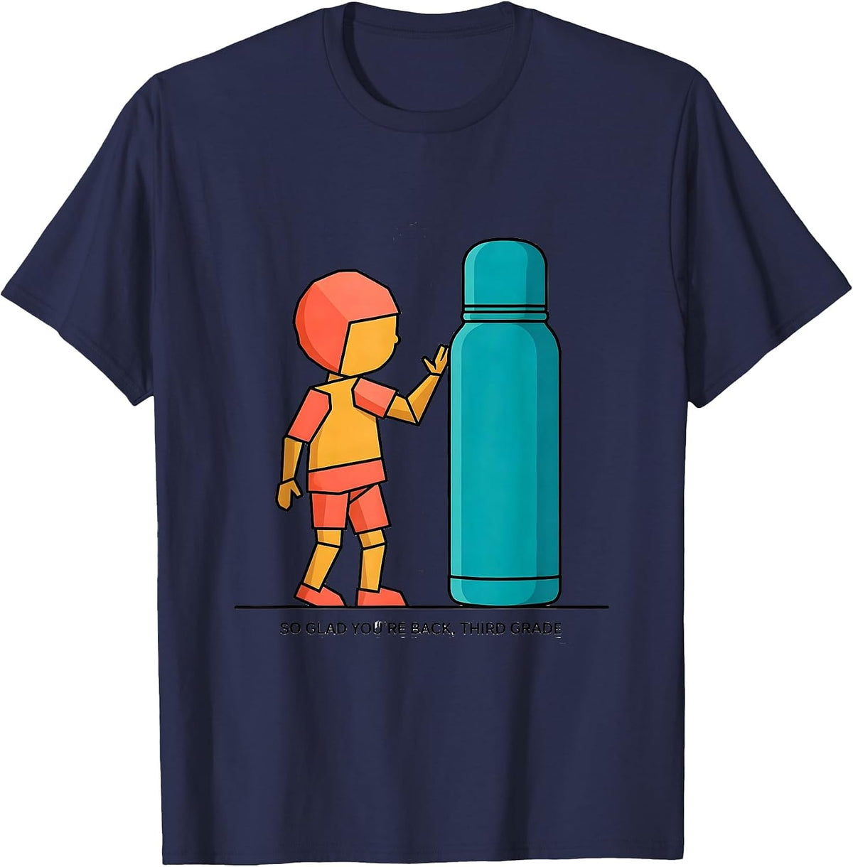 Men's So Glad You're Back Third Grade Back To School First Day T-Shirt - Navy Blue