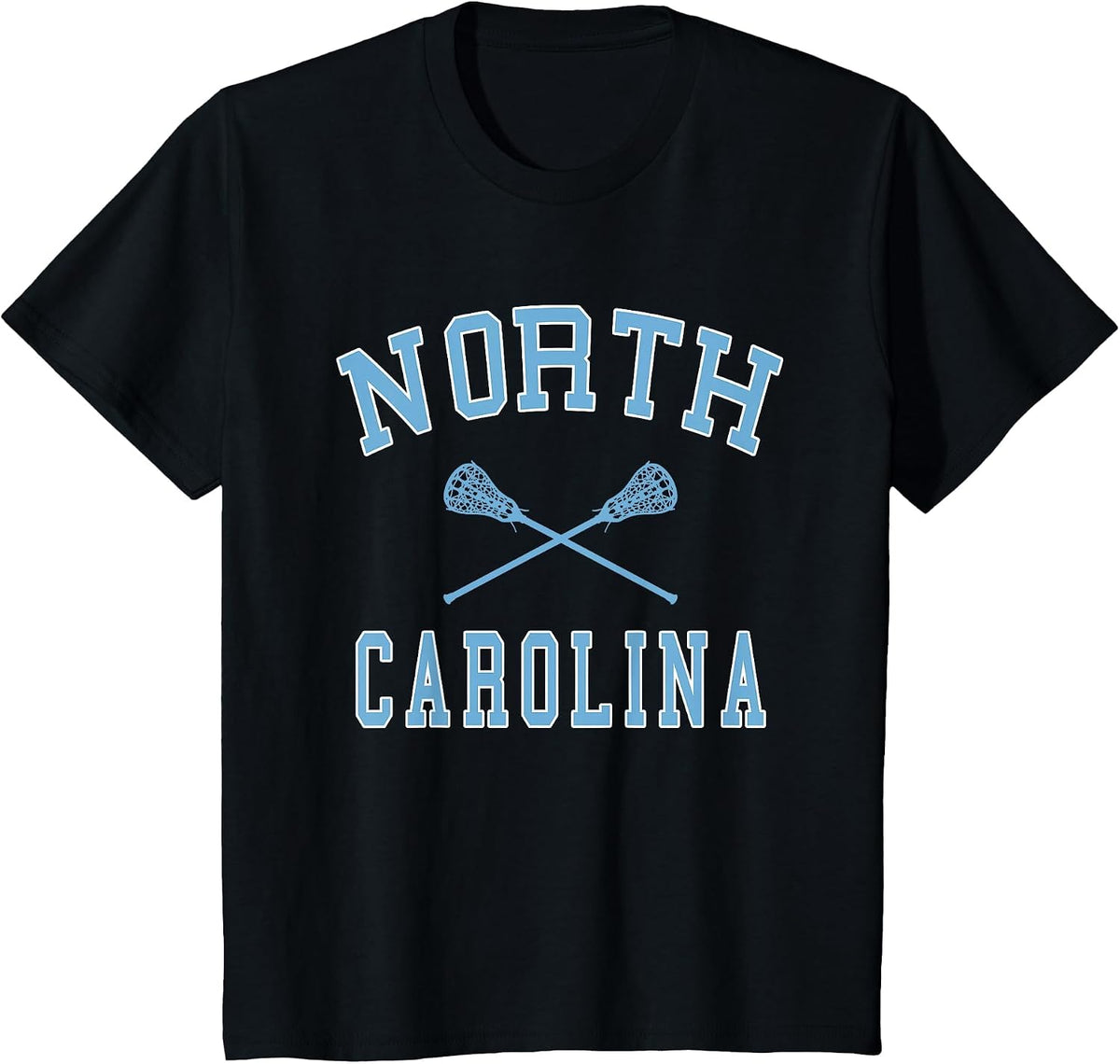 North Carolina Lacrosse Vintage NC LAX Weathered T-Shirt - Black