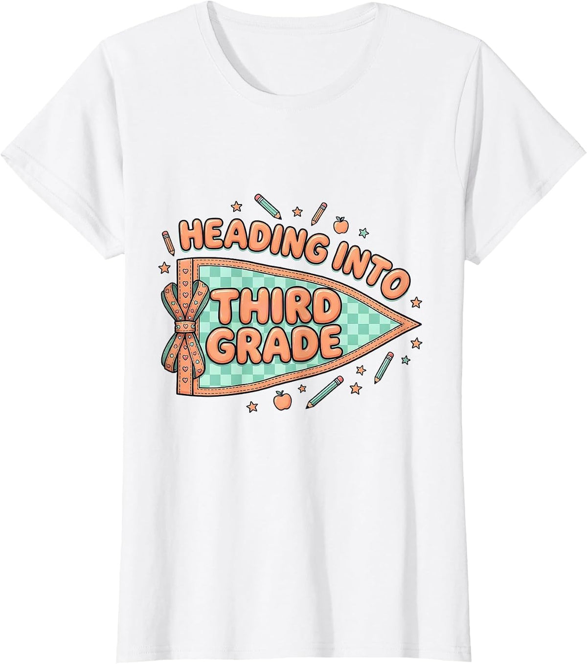 Heading Into Third Grade Girls Back To School Third Grade T-Shirt - White