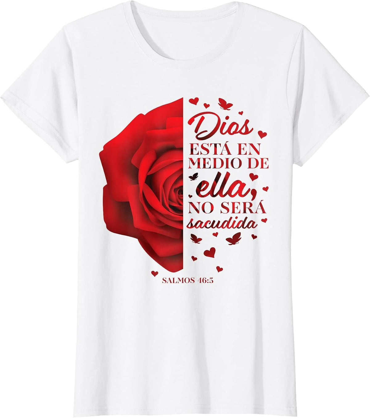 Cute Christian Shirts Women Mom Her Kids Spanish Bible Verse T-Shirt - White