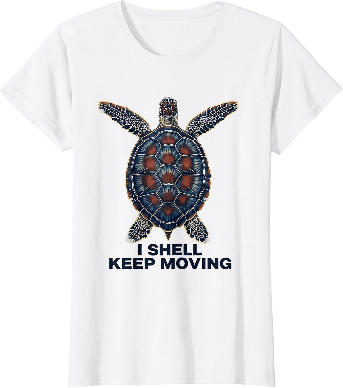 I Shell Keep Moving Batik Sea Turtle Souvenir Tropical T-Shirt - White