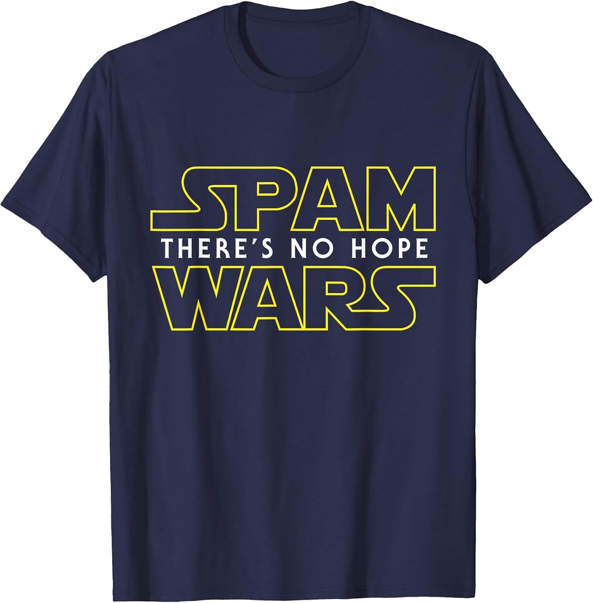 Funny Spam Shirt Computer Geek Tee Spam Wars T-Shirt - Navy Blue