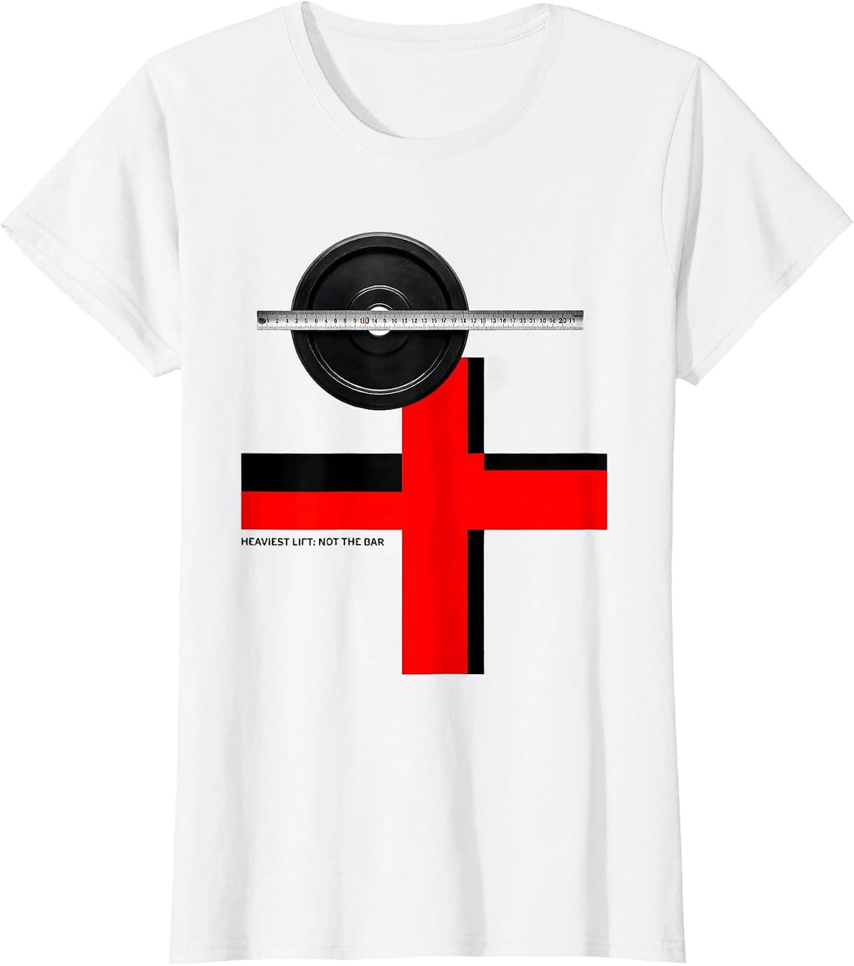 Women's Heaviest Lift: Not The Bar Christian Gym Deadlifter Faith T-Shirt - White