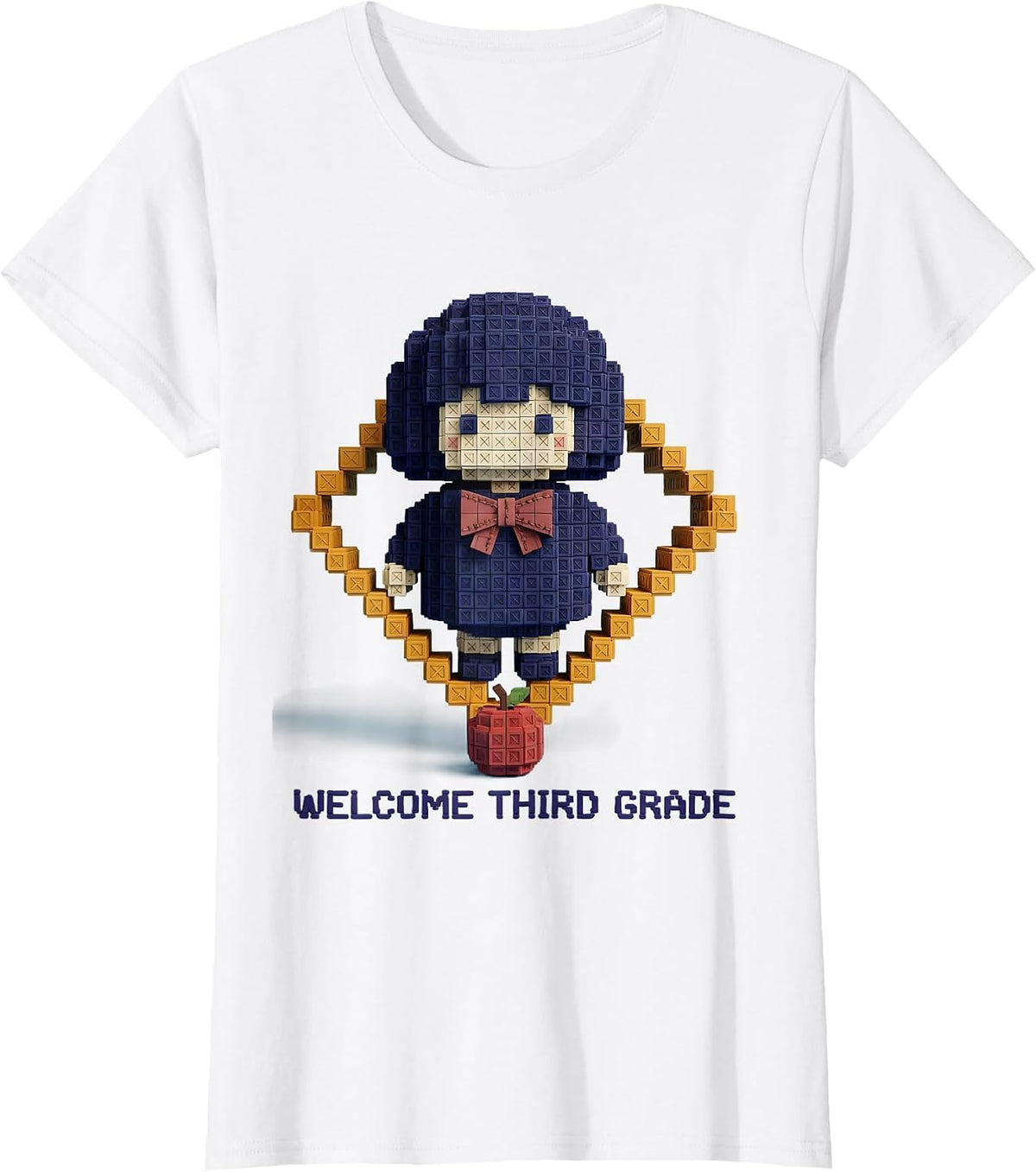 Women's Welcome Third Grade Cute Dumpling Girl Back to School T-Shirt - White