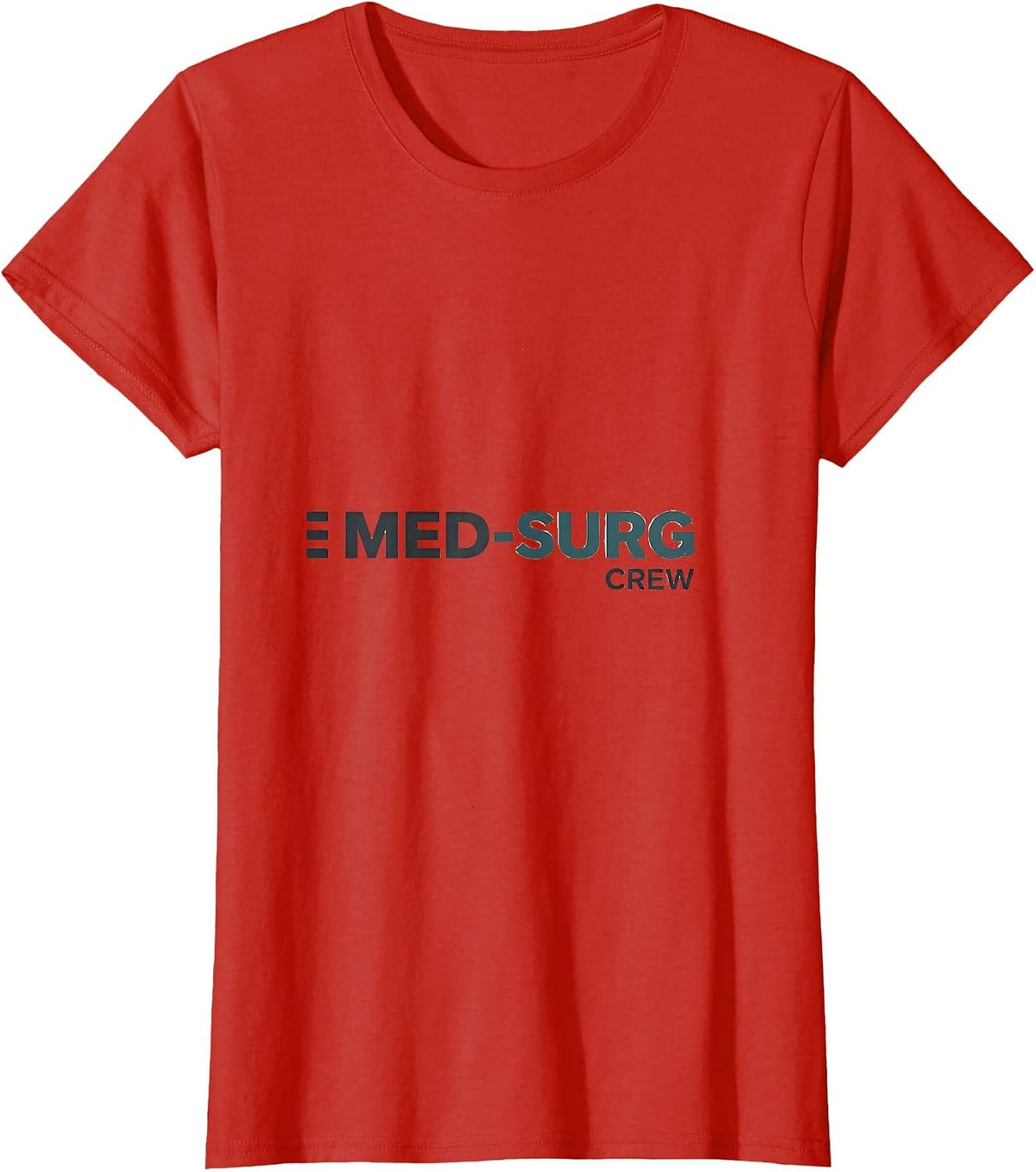 Med-Surg Crew Minimalist Nurse Healthcare Worker T-Shirt - Red