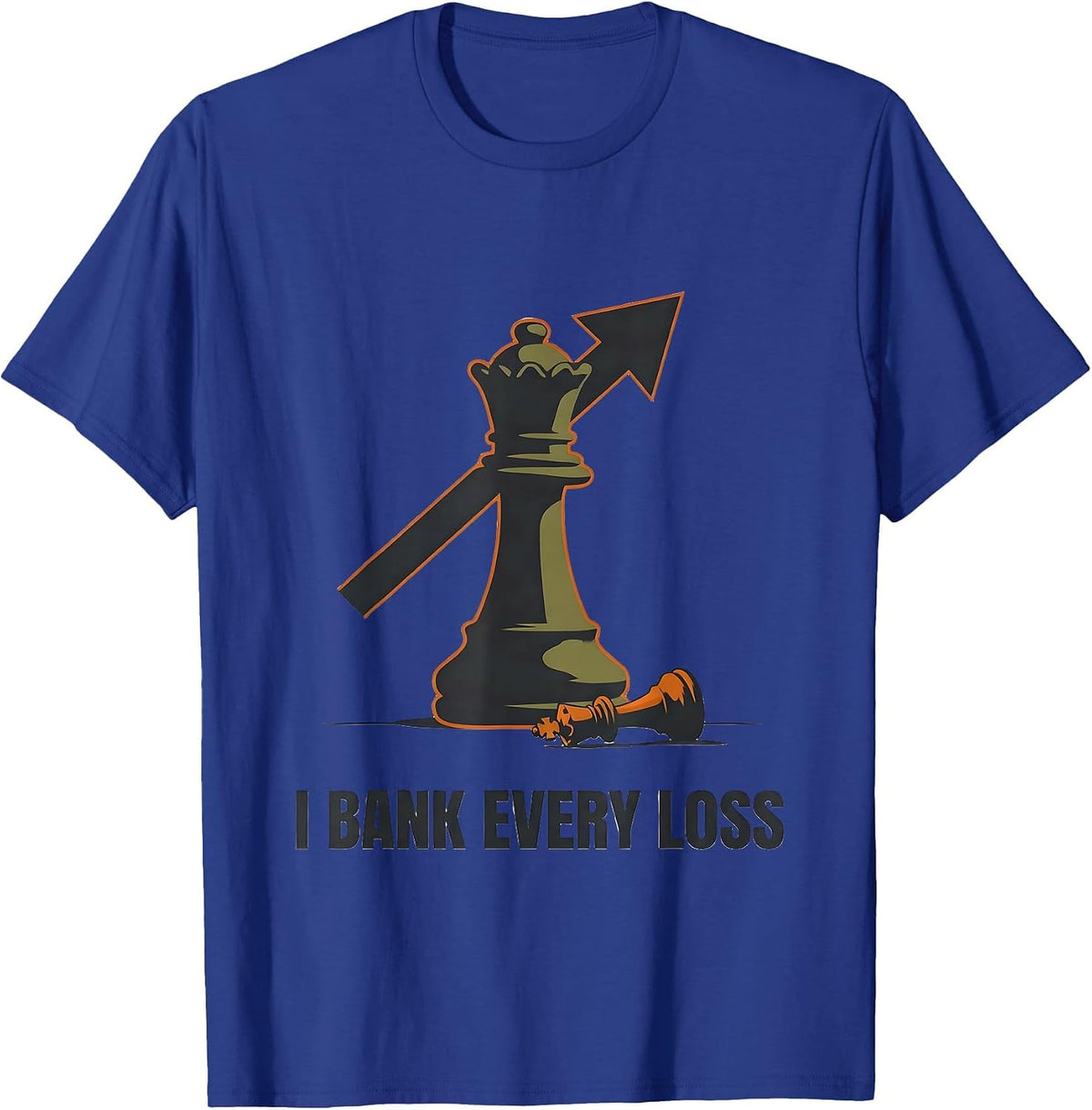 Men's I Bank Every Loss Funny Chess Player Humor Chess Club T-Shirt - Royal Blue