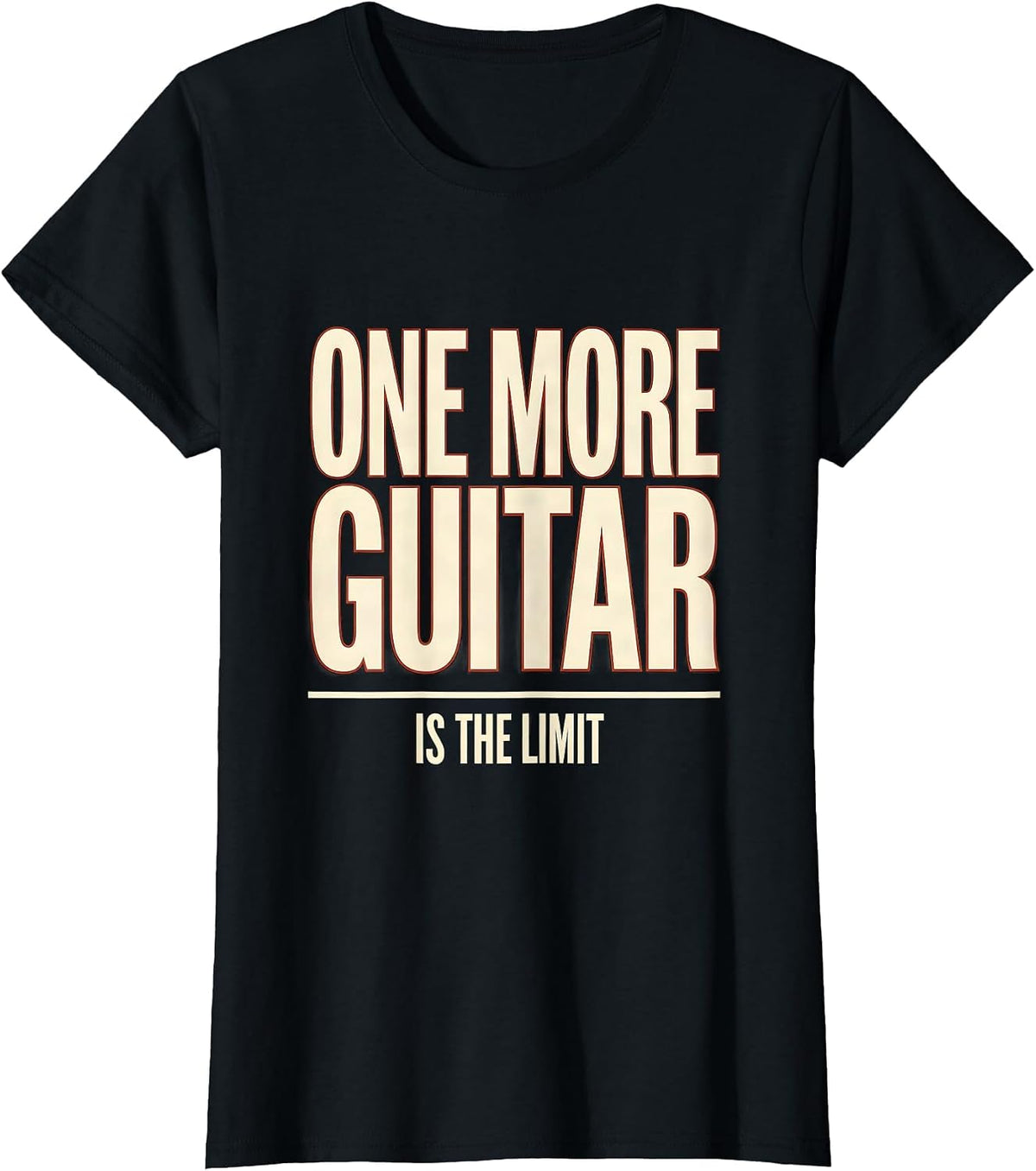One More Guitar Is The Limit Funny Guitarist Rock Music Gift T-Shirt - Black